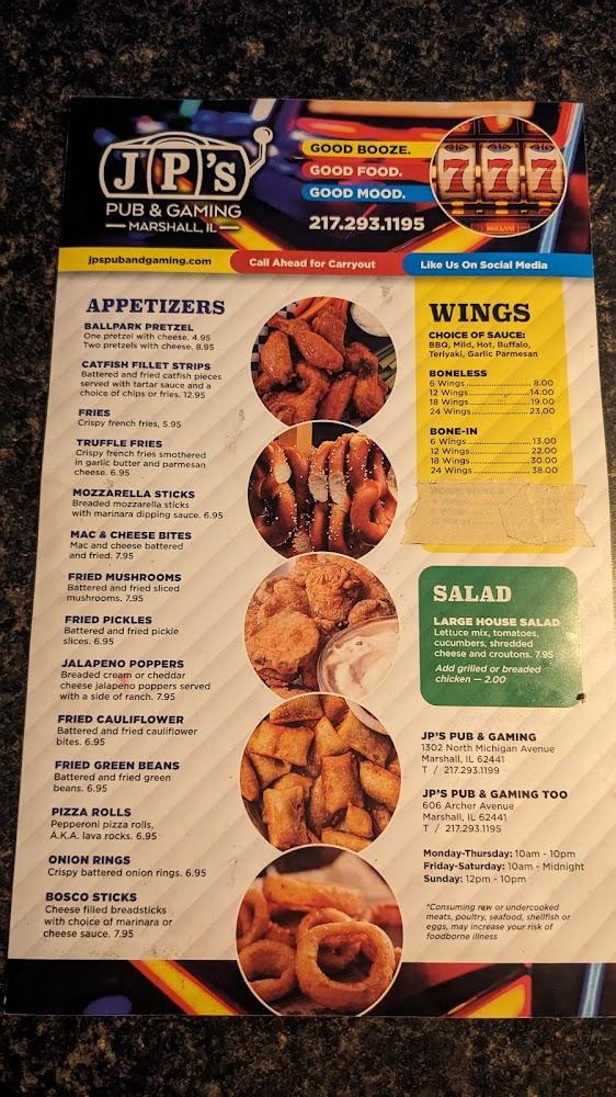 JP's Pub & Gaming Too Menu image 3